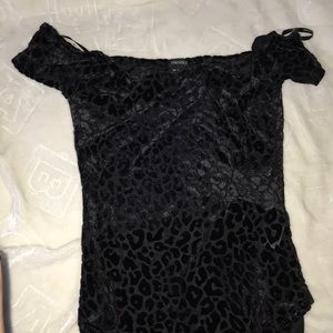 Off Shoulder leopard print body suit